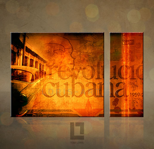 Obraz na zeď 2 dílný  - Cuba "Viva la revolucion"