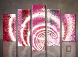 Obraz na zeď 5 dílný  - Pink spiral
